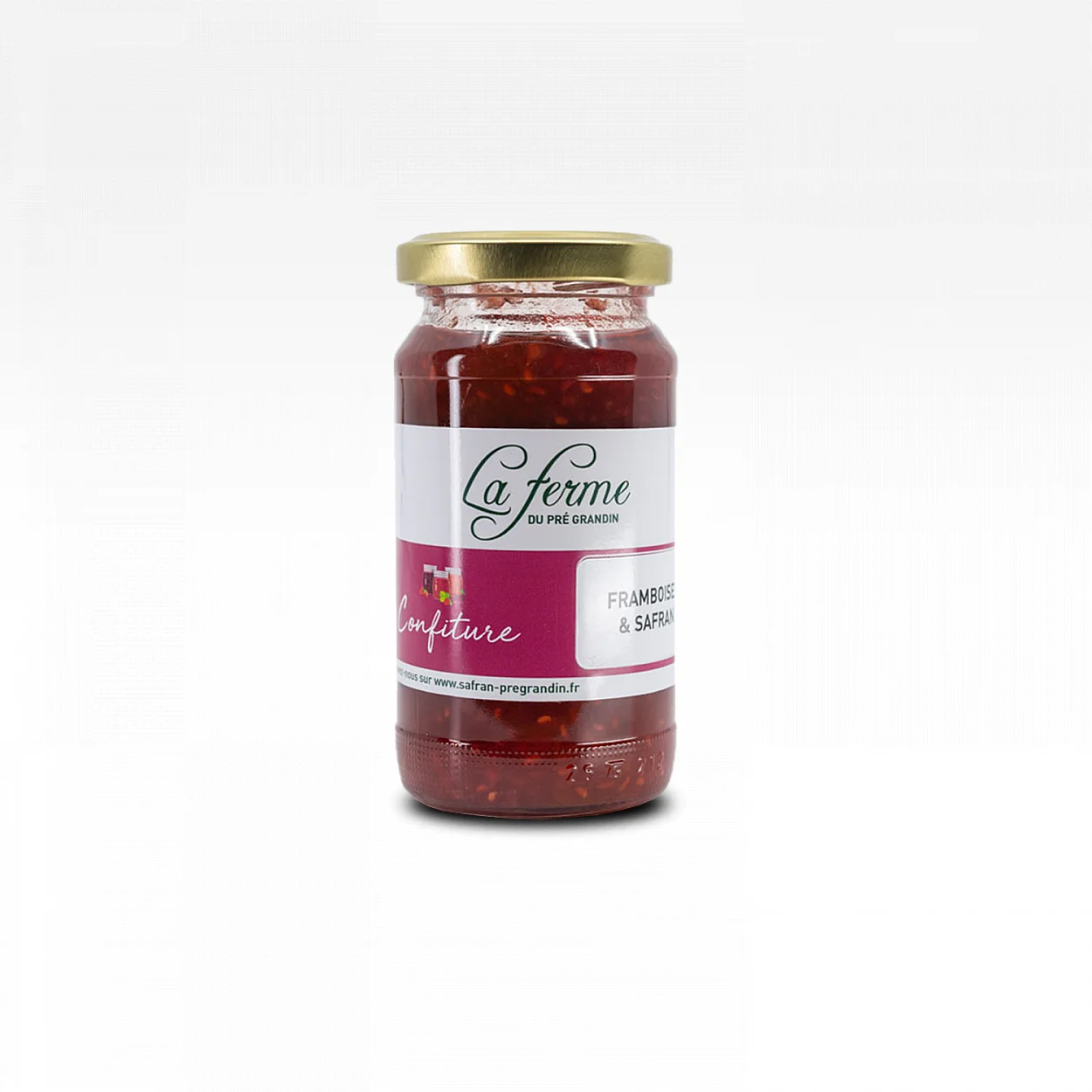 Confiture de framboises et safran Confiture de framboises et safran La ferme du Pré Grandin