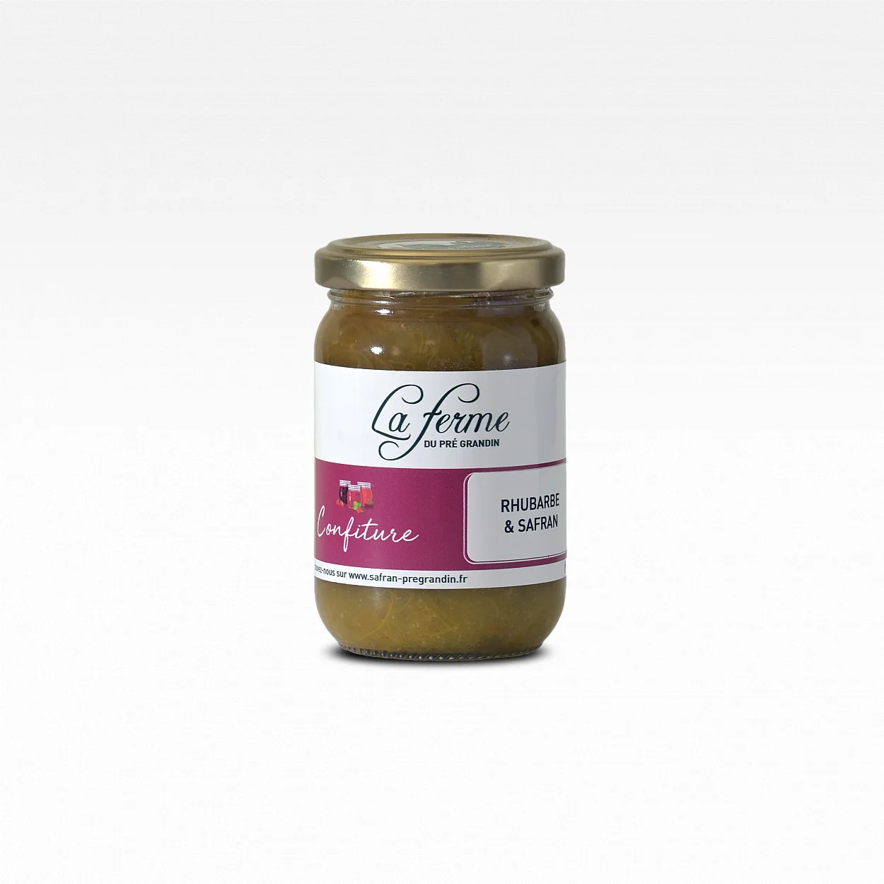 Confiture rhubarbe et safran Confiture rhubarbe et safran La ferme du Pré Grandin